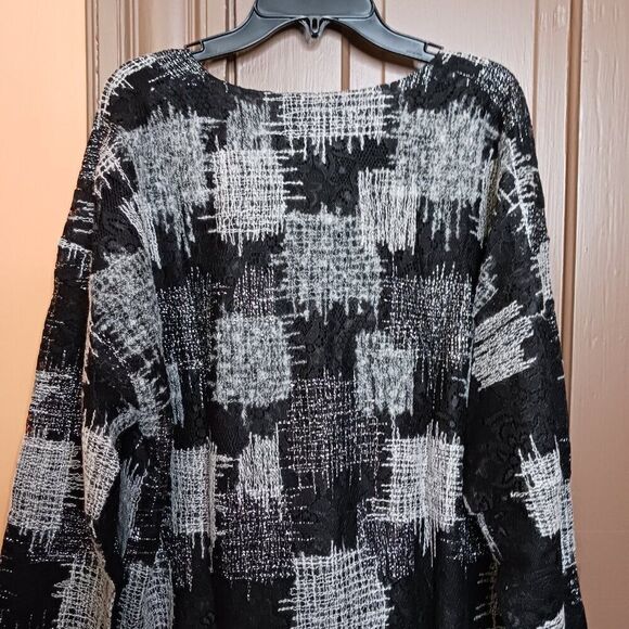 Shamask Women's size 2 Long Sleeve Tunic Elegant Top Blouse - Picture 4 of 11